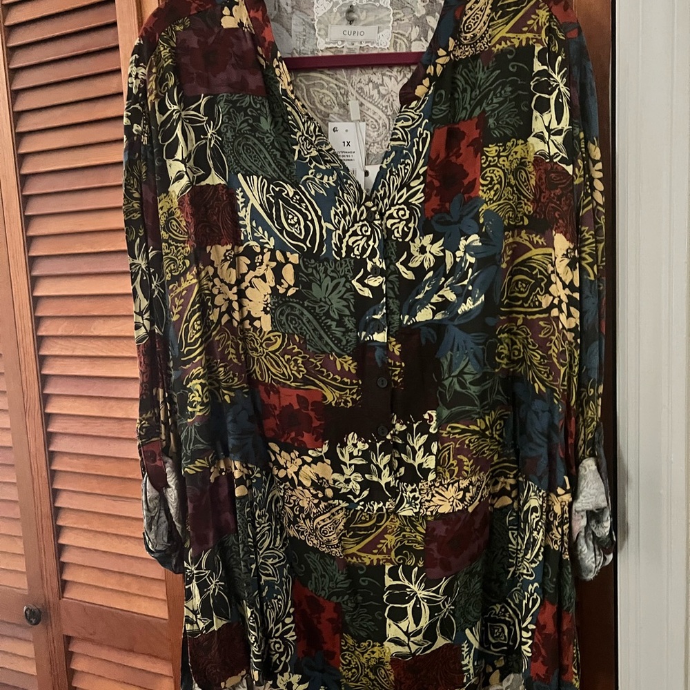 Cupio Multi Color Graphic Blouse